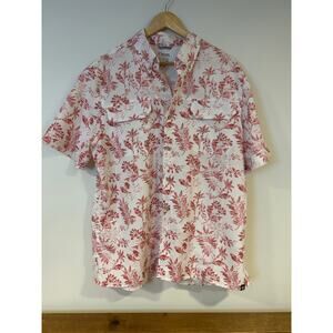 CHAPS Sz XL Quick Dry Super Lightweight Button Up Floral Vacation Mens Shirt